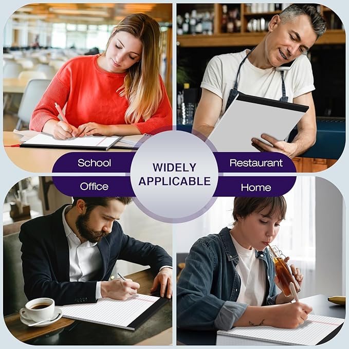 2 Pack Legal Pads 8.5 x 11 College Ruled Note Pads 8.5 x 11 Notepads 8.5 x 11 Micro Perforated Writing Pads 8.5 x 11 Pads of Paper Lined White Paper, 50 Sheets per Notepad for Home, Office, School-DeskLoop Office