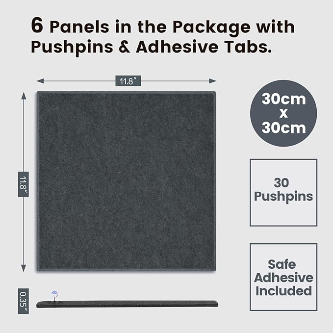 Large Cork Board for Walls with 30 Push Pins-24"X36", Easy to Peel&Stick Vision Bulletin Board Tiles, Black Poster Felt Board Supplies Set Home Office Classroom Corkboard Decor Self Adhesive