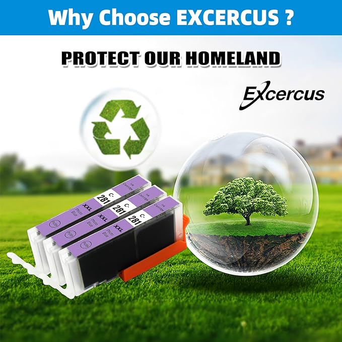 CLI-281 PB Photo Blue Ink Cartridge Replacement for Canon CLI-281XXL 281XXL 281 Ink cartridges Use for Canon PIXMA TS8120 TS8220 TS8320 TS8322 TS9120 Printers(3X CLI-281XXL Photo Blue)-DeskLoop Office