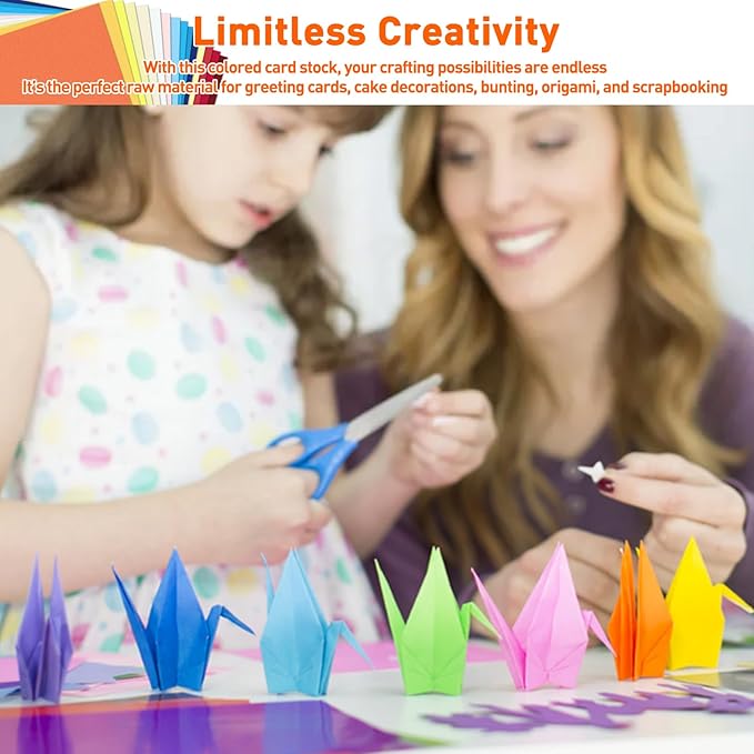 MAXECHO 8.5" X 11" Colored Cardstock Bulk 300 Sheets 30 Assorted Colors Construction Paper Card Stock Printer Paper for DIY Crafts, Kids School Supplies, Cricut, 180 GSM-DeskLoop Office