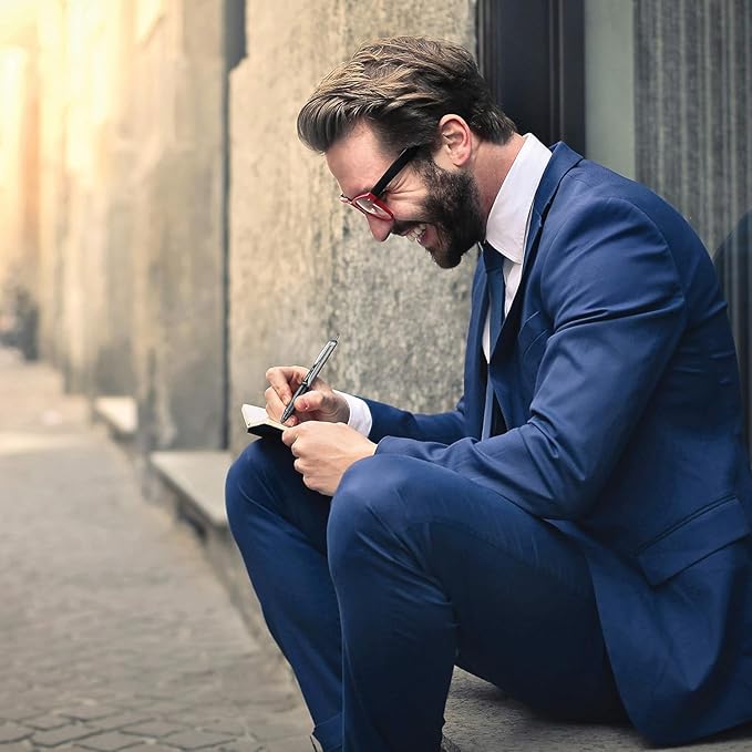 Precise V7 RT Retractable Rolling Ball Pens, Fine Point (.7mm), Red Ink, 6-pk; Premium Comfort Grip, Bundle with Plastic Reusable Pouch-DeskLoop Office