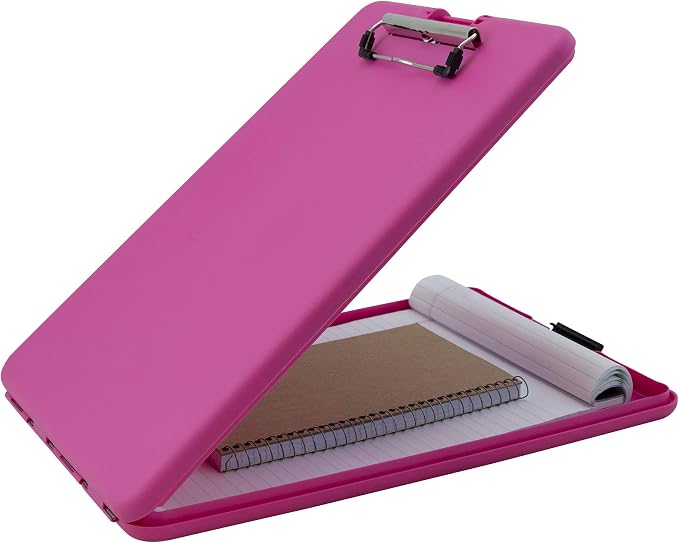 Saunders SlimMate Plastic Storage Clipboard Letter Size Pink, Assembled in USA - Image 6