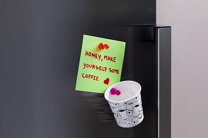 56 Colorful Magnets for Whiteboard | 7 Assorted Color Strong Push Pin Magnets | Perfect Magnetic Push Pins to use as Refrigerator Magnets, Whiteboard Magnet, Classroom Magnet-DeskLoop Office