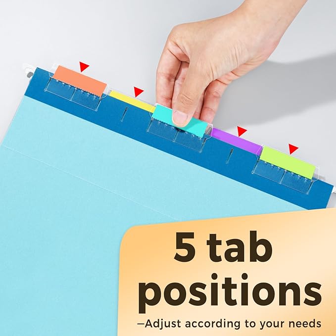 SUNEE 25 Pack Hanging File Folders, Blue Folders, Hanging File Folders Letter Size with 1/5-cut Tabs, Stay Organized for Your Home and Office Bulk File and Documents-DeskLoop Office