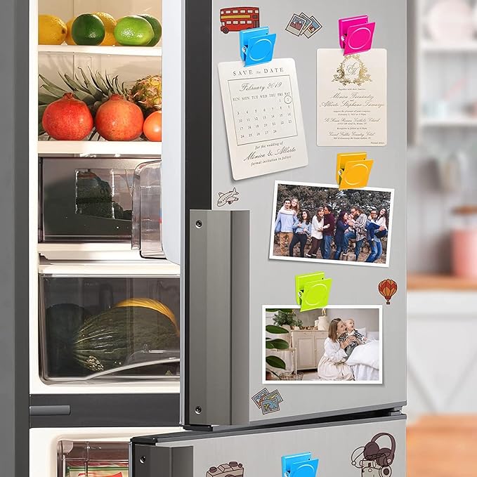 Grtard 24 Pack Magnetic Clips Heavy Duty, Colorful Strong Fridge Magnet Clips Heavy Duty, Metal Magnet Clips for Fridge, clip Magnets, Magnetic Clips for Refrigerator, Locker, Whiteboard, Home, Office-DeskLoop Office