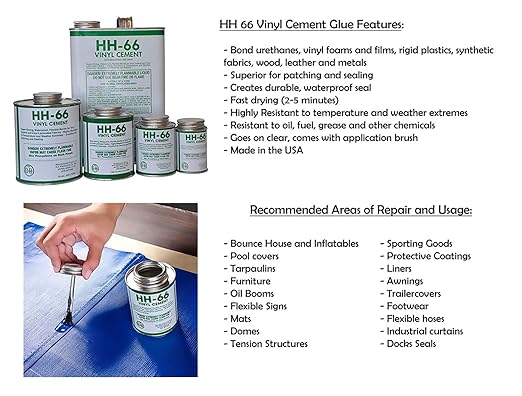 Deluxe Pro Vinyl Repair Patch Kit for Inflatables with 9 8" x 8" Patches (Red, Orange, Yellow, Blue, Green, Indigo, Violet, White, Black), 4-Ounce HH66 Vinyl Adhesive, and Silicone Seam Roller-DeskLoop Office