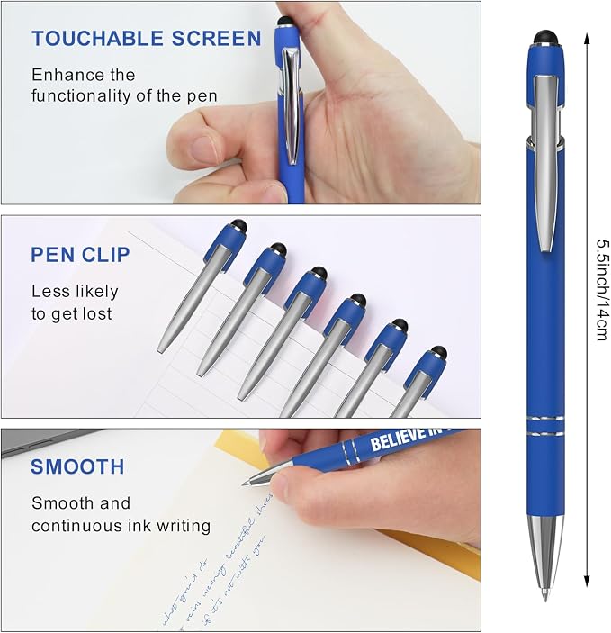 Actsun 12 Pcs Blue Ink Fine Point Motivational Pens - Image 7
