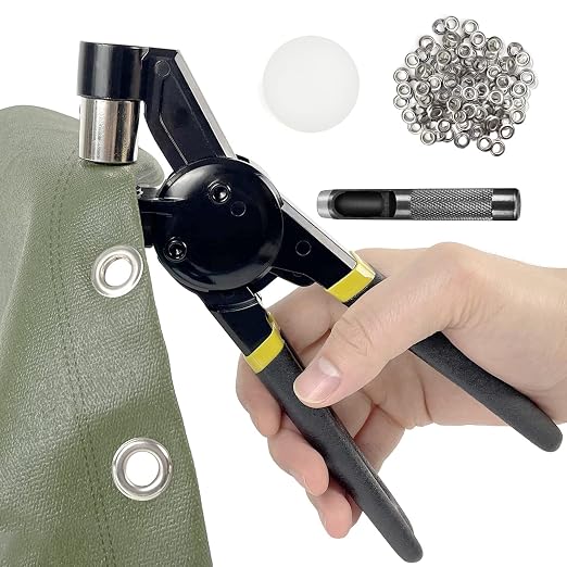 HAPDEN Grommet Tool Kit, 3/8 inch Handheld Eyelet Kit Manual Grommet Press - Image 7