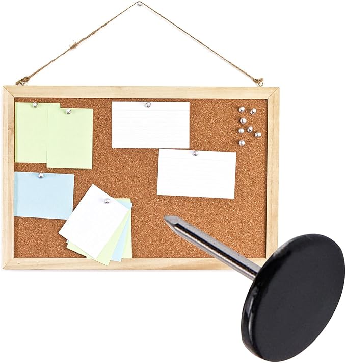 100Pcs Flat Head Upholstery Tacks Home Furniture Decor Tack Upholstery Nails Flat Push Pins Flats Thumb Tacks Black (11mmx17mm)-DeskLoop Office