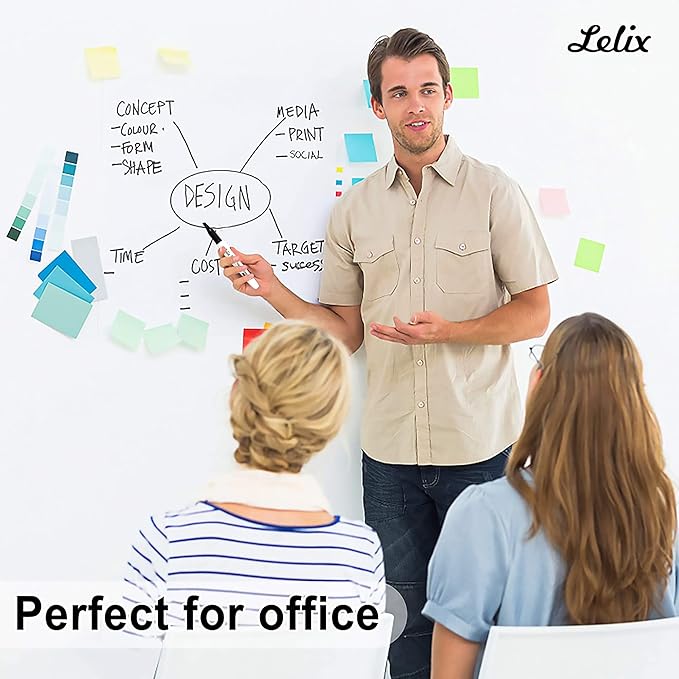 Lelix 42 Pack Black Dry Erase Markers Chisel Tip, Bulk Whiteboard Markers for School, Office Supplies, Perfect for Writing on White Board, Mirror,Calender-DeskLoop Office