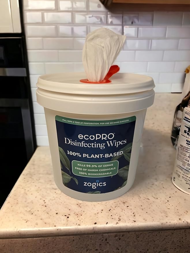 ecoPRO™ Plant-Based Disinfecting Wipes (800 Wipes) with Reusable Dispensing Bucket-DeskLoop Office