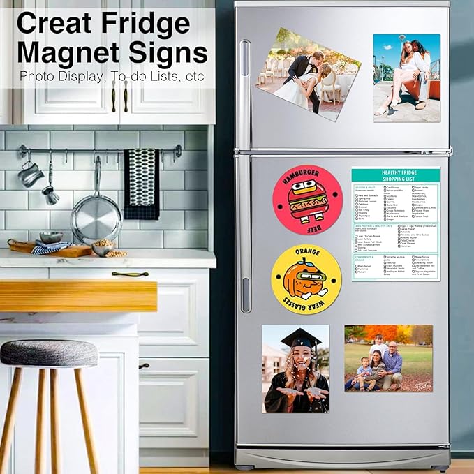 Printable Magnetic Sheets-30 Matte White Magnet Paper-Make fridge magnets, Personality Labels, Crafts-8.5" x 11",Magnet Photo Paper For Cut