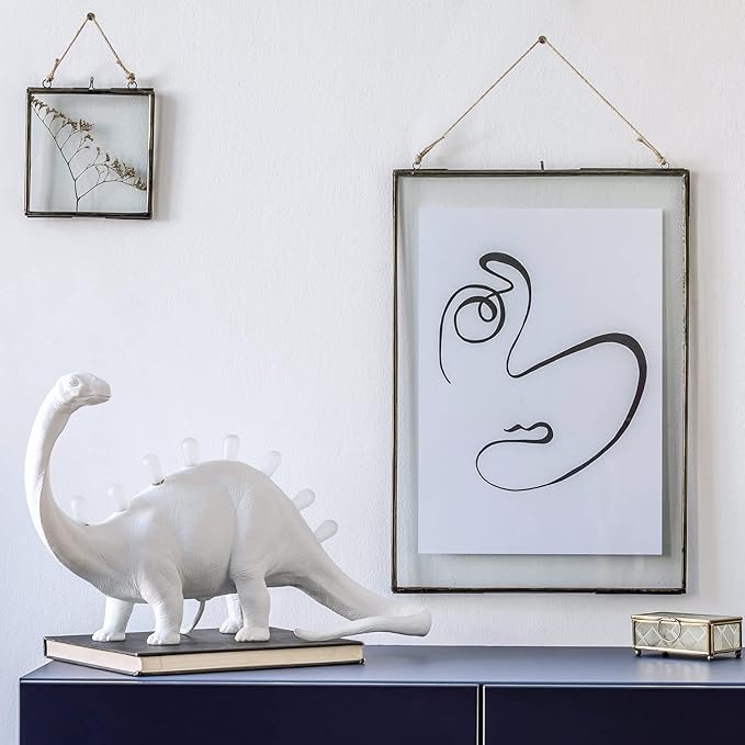 Zhengmy 40 Pcs Double Headed Picture Hangers Nails 4 Size Long Thumb Tacks Wall Nails for Hanging Pictures Decorative Push Pins Hooks for Drywall Photo Office Home Decor, 20/30/ 40/ 50lb(Bronze)-DeskLoop Office