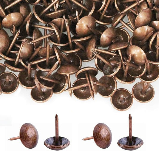 500Pcs Upholstery Tacks, BetterJonny Decorative Furniture Nails Pins 17X11MM Red Metal Thumb Tacks for Upholstered Furniture Cork Board, Home Decor…-DeskLoop Office