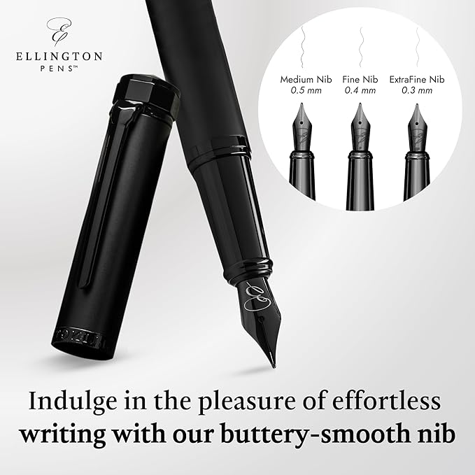 Luxury Fountain Pen Set - Smooth Extra Fine Nib - Includes Refillable Ink Converter, 3 Ink Cartridges, Gift Box - Fountain Pen For Writing - Calligraphy, Journaling, Sketching-DeskLoop Office