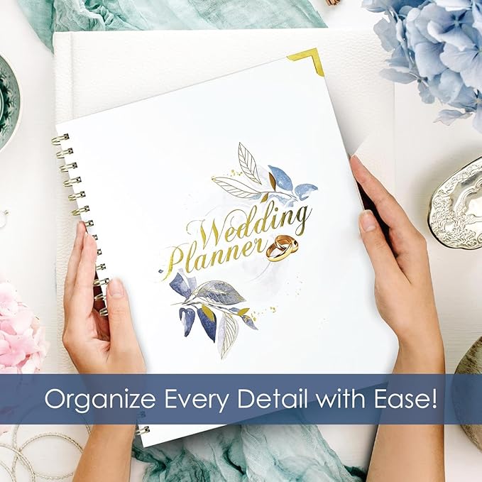 Wedding Planner Book and Organizer, Bridal Planner Includes Countdown Calendar, Beautiful Pen, Wedding Planning Book, Budget Planner, Wedding Timeline, Vendor Contacts.-DeskLoop Office