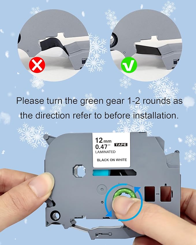 Label Maker Tape Replacement for Brother P Touch Label Tape TZE-231 Tz231 Laminated Tape Black on White 12mm 0.47 inch x 26.2ft 8m 1/2 for Ptouch PTD400AD PTH110 PT-D210 PT-D400 PTD600 PTD220,5 Pack-DeskLoop Office