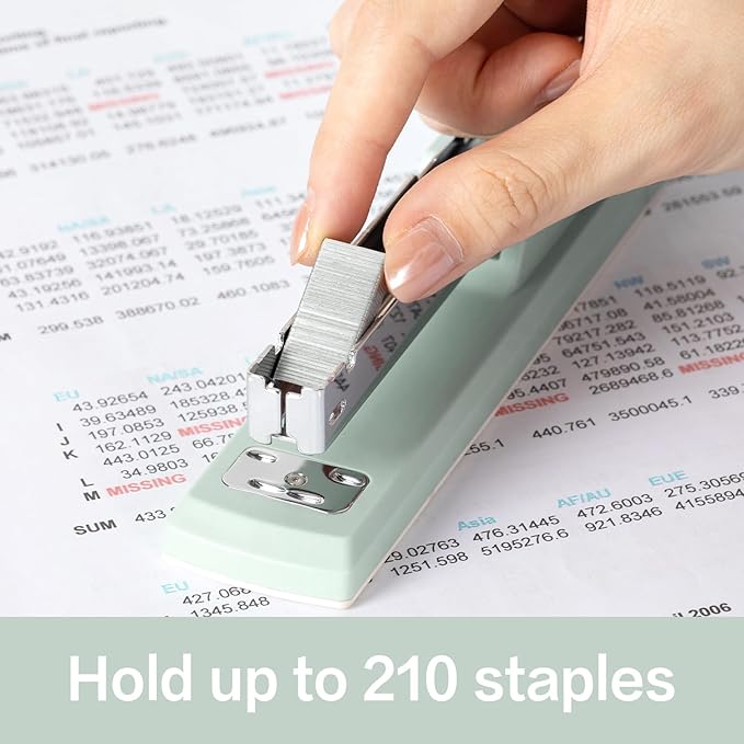 Deli Desktop Office Stapler - 25 Sheet Capacity, Includes 1000 Staples, Staple Remover, Green-DeskLoop Office