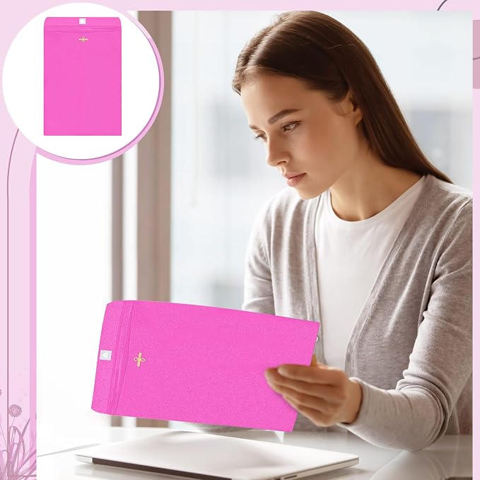 Geyee 100 Pcs Clasp Manilla Envelopes 10 x 13 Inch Gummed Colored Envelopes - Image 6