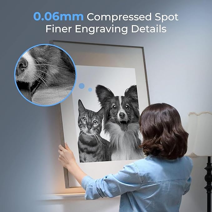 Creality Falcon 10W Laser Engraver, with Honeycomb Laser Bed 500x500mm, 10000mm/min, 72W High-Precision Laser Cutter for Wood, Acrylic, Pre-Installation and Out-of-The-Box-DeskLoop Office