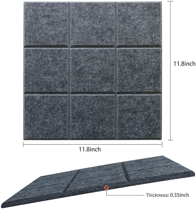 Large Cork Board Felt Board Tiles for Walls with 30 Push Pins, 11.8"x11.8" Pack of 6 Pin Board Notice Boards for Home Office Kitchen, Bulletin Board Wall Tiles for Photos Memos