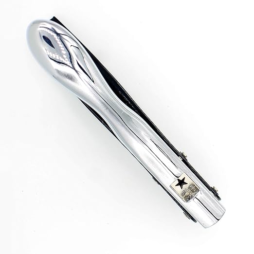 Hand-held 1/4 inch 6mm Star Shape Metal Silver Heavy Duty Single Hole Punch for ID Cards PVC Cards Badge Photos-DeskLoop Office