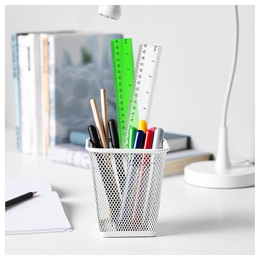 30PCS Clear Ruler Plastic Rulers 12 Inch, with Inches and Metric for School Classroom, Home, or Office (Clear)-DeskLoop Office