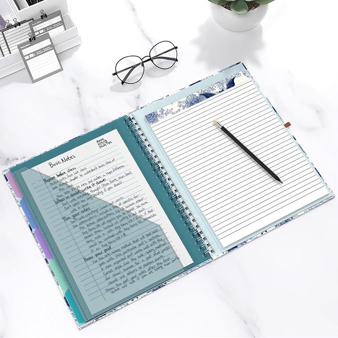 Hongri Clipboard Folio with Refillable Lined Notepad, 8.5 x 11 Folders with - Image 7