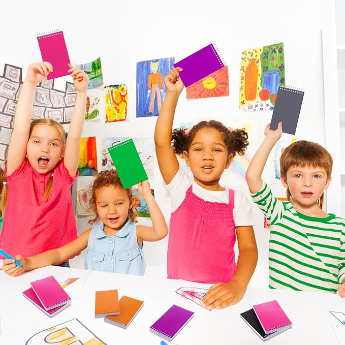 36 Pcs Small Pocket Notebooks 3 x 5 Inch Mini Memo Spiral Notepads Top Bound College Ruled Lined Note Pads for Back School Office Journaling Noting, 75 Sheets/Pad (Rainbow)-DeskLoop Office