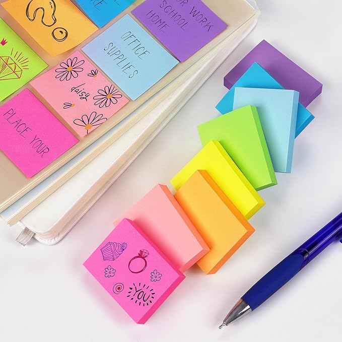 24 Pads Sticky Notes 1.5x2 inch Bright Colors Self-Stick Pads Total 1920 Sheets - Image 7