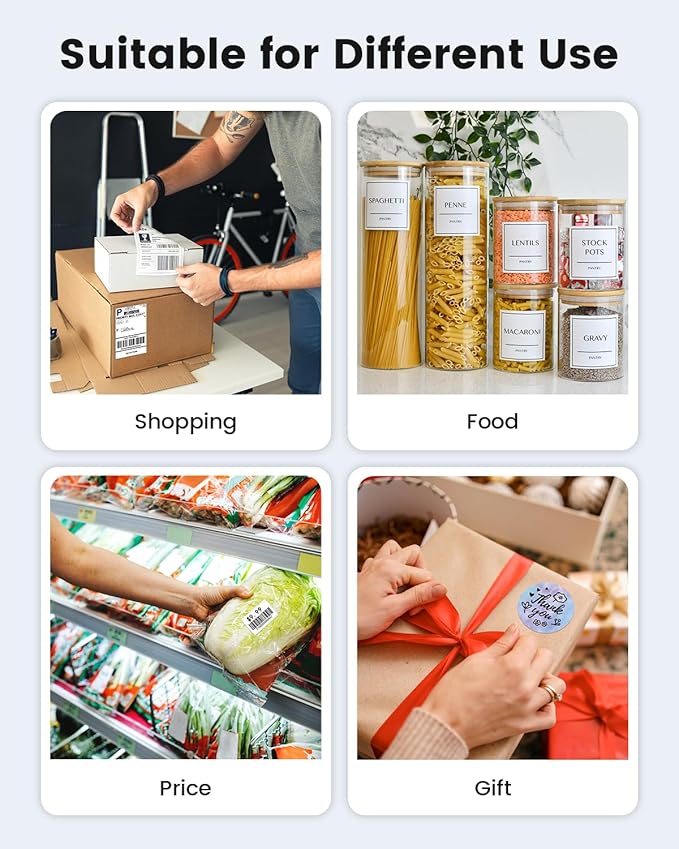 Phomemo Bluetooth Shipping Label Printer, 241BT 4X6 Wireless Thermal Printer for Samll Business, Label Printers for Shipping Package, Compatible with iPhone, Android, Amazon, Shopify, UPSP, Gray-DeskLoop Office