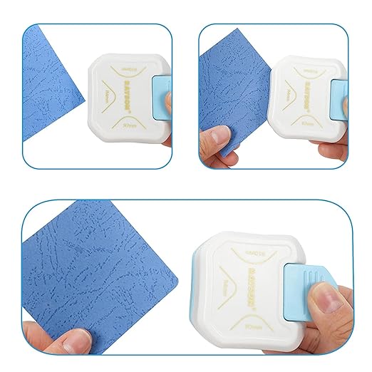 RAYSON CR05W 3 in 1 Corner Cutter, 4mm 7mm 10mm 3 Way Corner Rounder Paper Punches for Paper Craft, DIY Projects, White-DeskLoop Office
