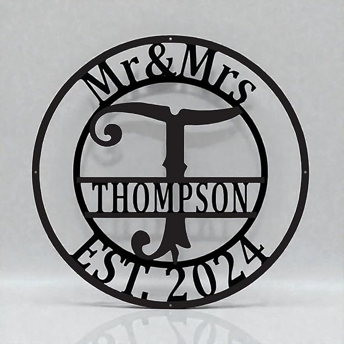 Custom Metal Signs | Personalized Monogram Name Sign | Outdoor Wall Art - Image 9