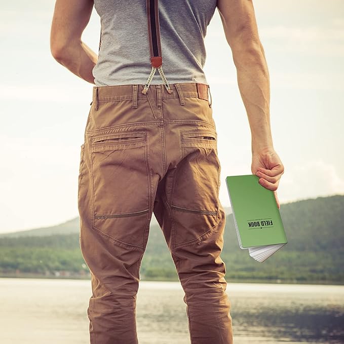 Elan Publishing Company Field Notebook/Journal - 5"x8" - Green Cover - Graph Book - Pack of 4-DeskLoop Office