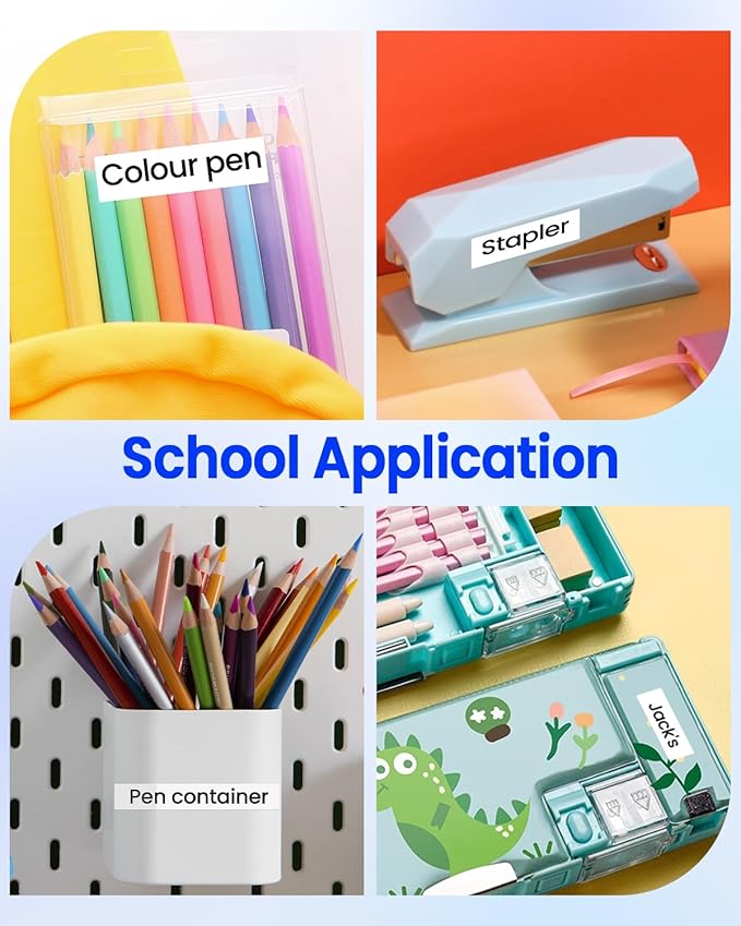 Airmall Replace for Brother Label Maker Tape TZe-231 TZe TZ Tape 12mm 0.47 Inch Laminated White TZe231 Black on White Compatible with Brother P-Touch 1/2" PT-D210 D220 H110 D400 D410 1280, 10-Pack-DeskLoop Office