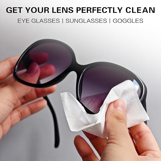 Pre-Moistened Lens Cleaning Wipes – 330 Individually Wrapped, Streak-Free Wipes for Glasses, Screens, Cameras & More – Ammonia-Free, Gentle Optical Cleaner-DeskLoop Office