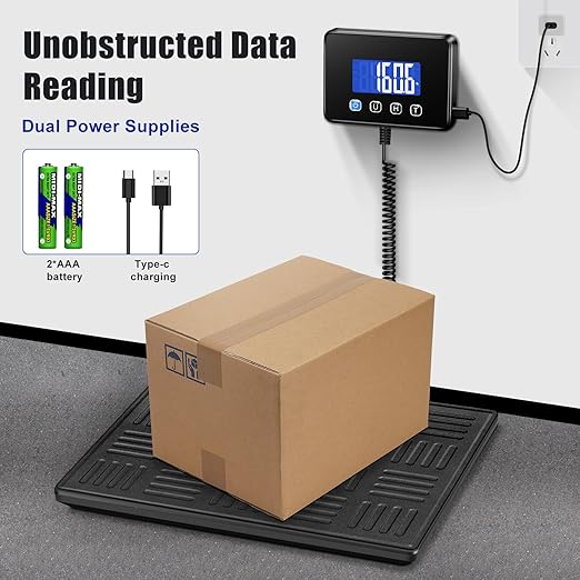 Shipping Scale, 660lbs Heavy Duty Digital Luggage Scale for Packages, 0.35oz High Accurate Postage Scale for Small Business, Warehouse, Home Use, Battery & Charging Cable Include-DeskLoop Office