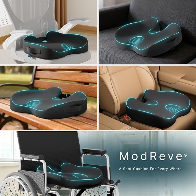 Large Memory Foam Seat Cushion for Office Chair, Truck & Wheelchair - Image 7