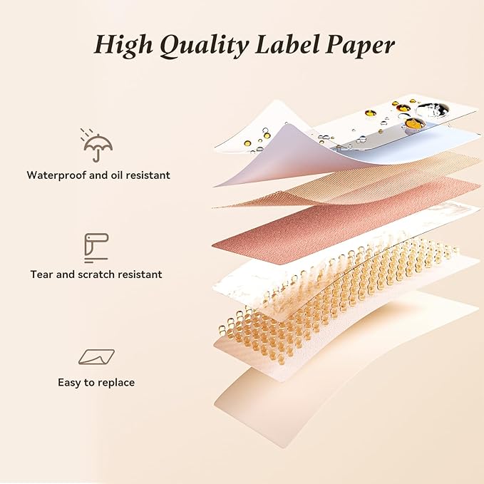 NIIMBOT Label Maker Machine Bluetooth Label Printer for School Home Office Organization, Wireless Mini Label Maker D110 Upgraded Version, Sticker Label Maker with 3Rolls Labels-DeskLoop Office