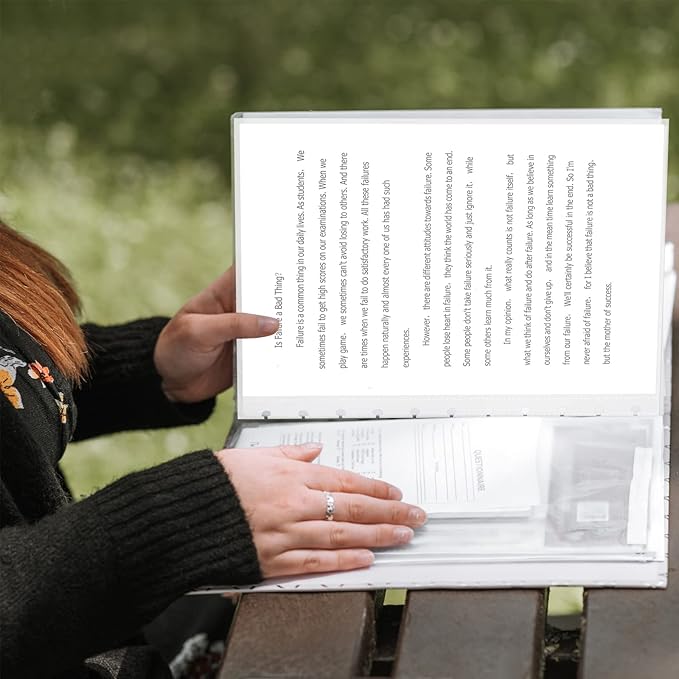 100 Piece Discbound Sheet Protectors Discbound Page Protector Letter Size Clear Plastic Page Protectors for Letter Size Discbound Binding Cover-DeskLoop Office