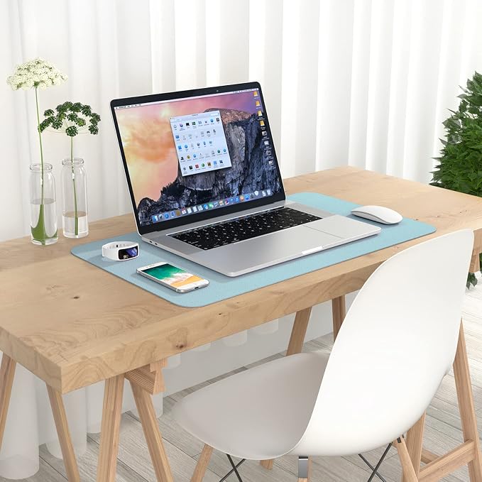 Hsurbtra Desk Pad, 23.6" x 13.8" PU Leather Desk Mat, M Extended Mouse Pad - Image 7