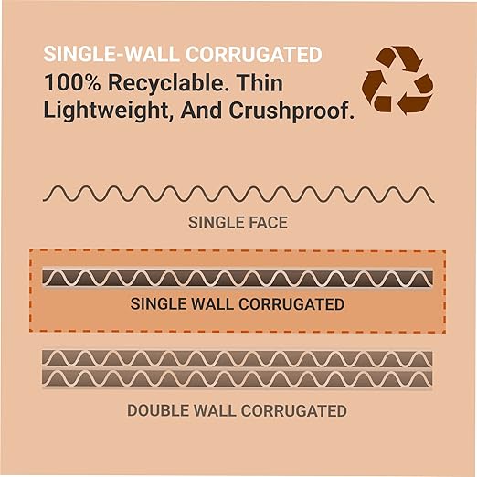 AVIDITI Cardboard Trash Cans and Recycling Bins, 50 Gallon 18"L x 18"W x 36"H (10-Pack) Reusable or Disposable Pop Up Garbage Boxes for Parties, Outdoor Events, Heavy Duty, Recycle