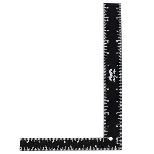 Mr. Pen- Carpenter Square, Framing Square, 8 inch x 12 inch , Carpenters Square , Right Angle Ruler, Framing Tools, L Shape Ruler, Metal Square, Steel Square-DeskLoop Office