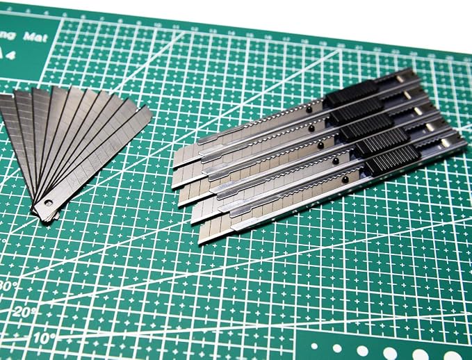 WEKOIL 9mm Snap Off Utility Knife 5 Pack High Hardness Retractable Box Cutters - Image 7