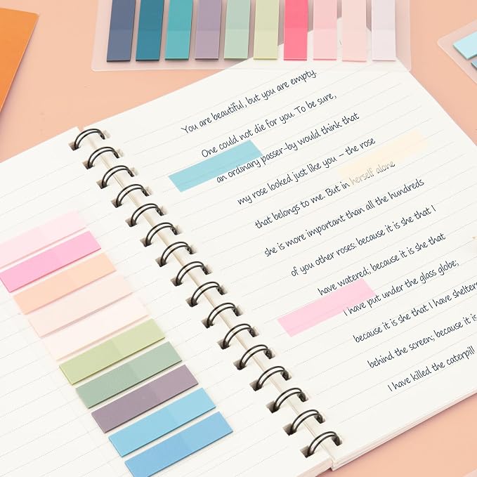 800Pcs Books Tabs for Annotating, Tabs for Notebooks, Sticky Tabs, Morandi Page - Image 7