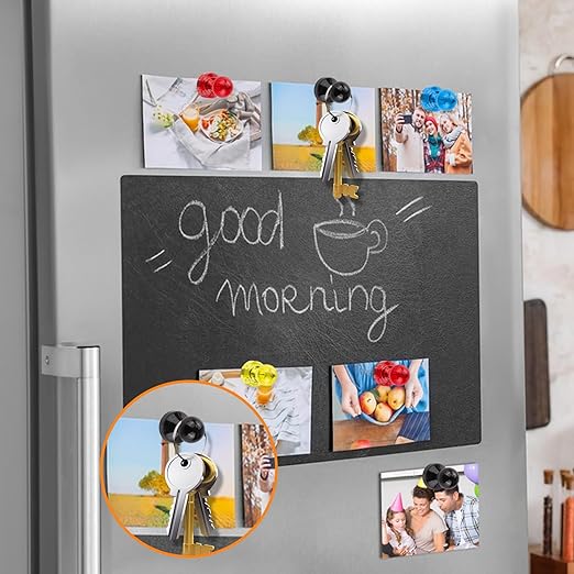 MIKEDE Refrigerator Magnets - 8 Colors Neodymium Fridge Magnets for Adults, Colorful and Practical Small Magnets for Whiteboard, Strong Push Pins for Office, Map - 120 Pack-DeskLoop Office