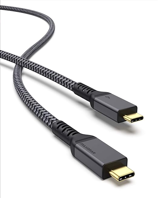 Maxonar 16.5FT Thunderbolt 4 Cable with 20Gbps Data Sync/100W Charging and 4K@60Hz for Thunderbolt 4/3, USB4, and USB C Devices-DeskLoop Office