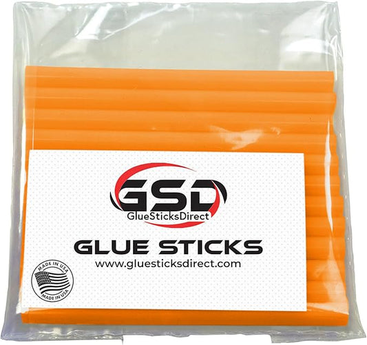 Mini Size Hot Melt Glue Sticks for Glue Gun - Bulk 4in Translucent Peach Glue Sticks - Great for Art Craft Repairs & Compatible w/Most Glue Guns - 5/16" X 4" (24 Sticks) - USA Made-DeskLoop Office
