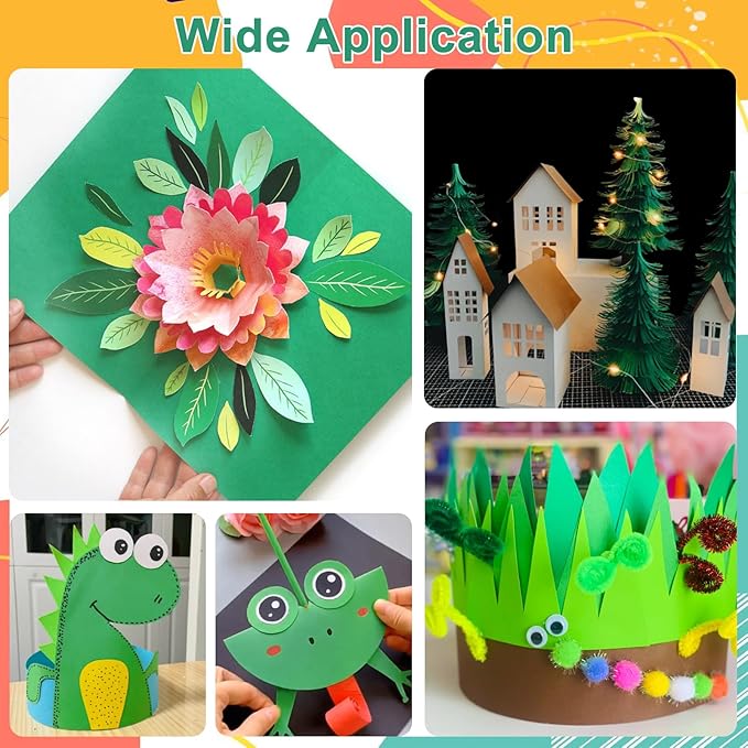 OcePor 50 Sheets Christmas Green Cardstock Paper, Colored Printer Paper 8.5 x 11, Card Stock Thick Construction for Craft,Scrapbook,Office Printing, Invitations, Certificates,92 lb/250gsm-DeskLoop Office