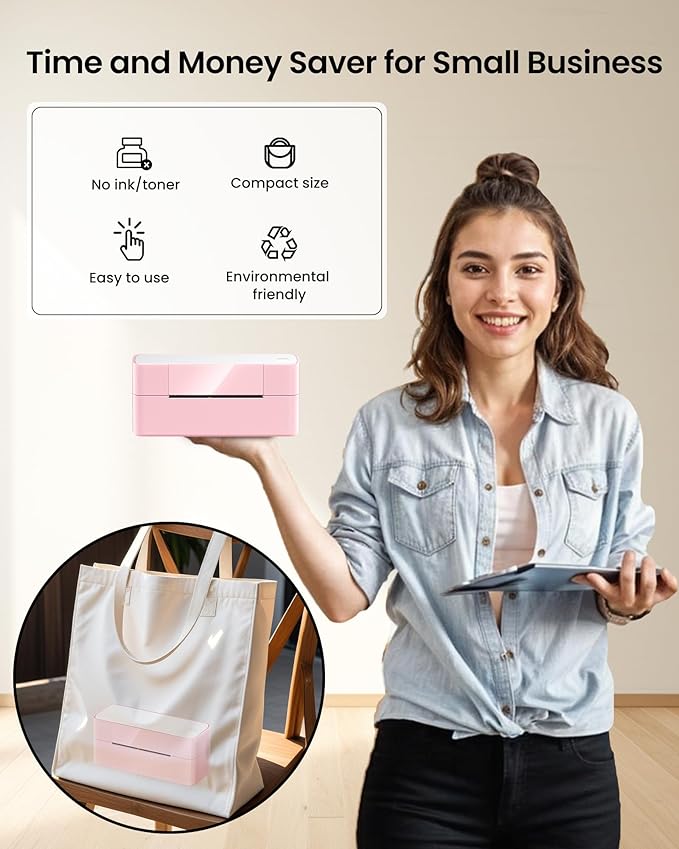 Itari Thermal Shipping Label Printer, 245BT Thermal Label Printer 4x6, Bluetooth Address Label Printers for Business, Support iOS, Android, Windows, Amazon, Shopify, USPS-DeskLoop Office